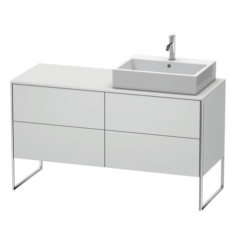 Duravit XSquare Konsolenwaschtischunterbau bodenstehend Weiß Seidenmatt 1400x548x778 mm - XS4923R363