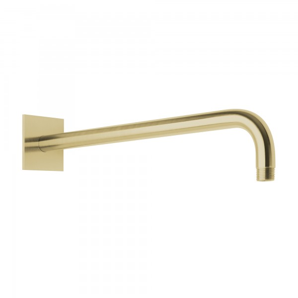 Herzbach spa ix pvd wandarm 450 rosette 70 eckig brass, Brass Steel, 21.960450.2.41