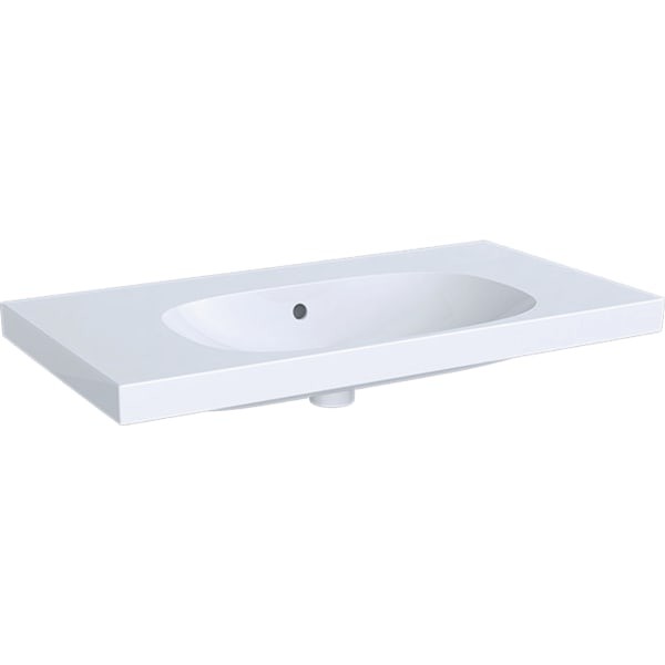 Geberit Acanto Waschtisch, 900x480mm ohne Hahnloch, m. Überlauf, weiss, KeraTect, 500624018