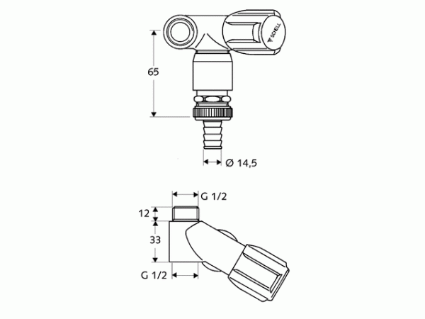 Schell NA-Ventil COMFORT mit RFV und RB 1/2" chrom für Einzelzapfstellen