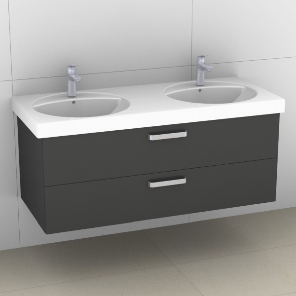 Artiqua 413 Waschtischunterschrank für Preciosa 133200, 133220 Anthrazit Hochglanz, 413-WU2L-K47-701