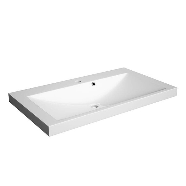 Neuesbad Mineralguss-Waschbecken ZEEN 80 cm, weiss glänzend