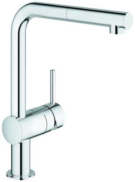 GROHE Einhand-SPT-Batterie Minta 32168 DN15 herausz.Mousseurauslauf chrom