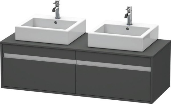 Duravit Ketho Konsolenwaschtischunterbau wandhängend Graphit Matt 1400x550x426 mm - KT6697B4949