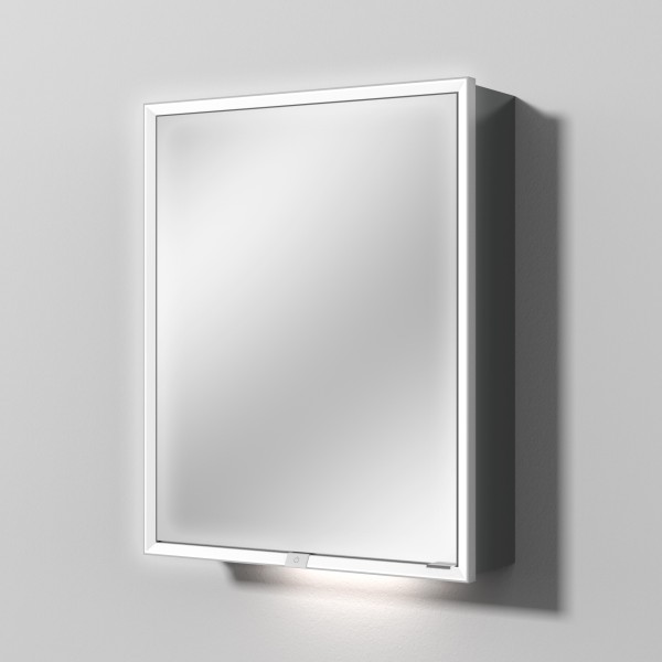 Sanipa Reflection Spiegelschrank MILO 60 mit LED-Beleuchtung, Anthrazit-Glanz, AU03079