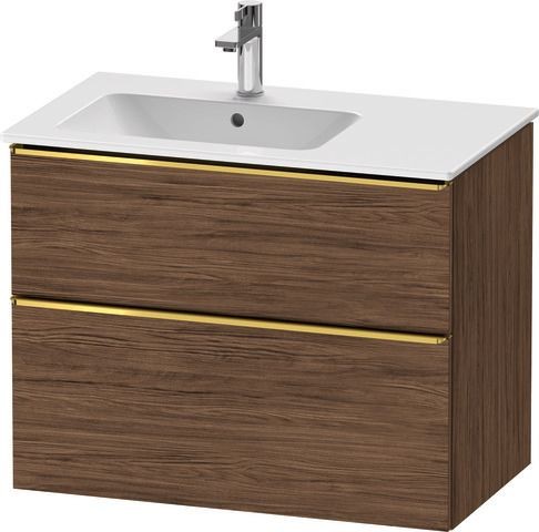 Duravit D-Neo Waschtischunterbau wandhängend Nussbaum dunkel Matt 810x462x625 mm - DE4366034210000