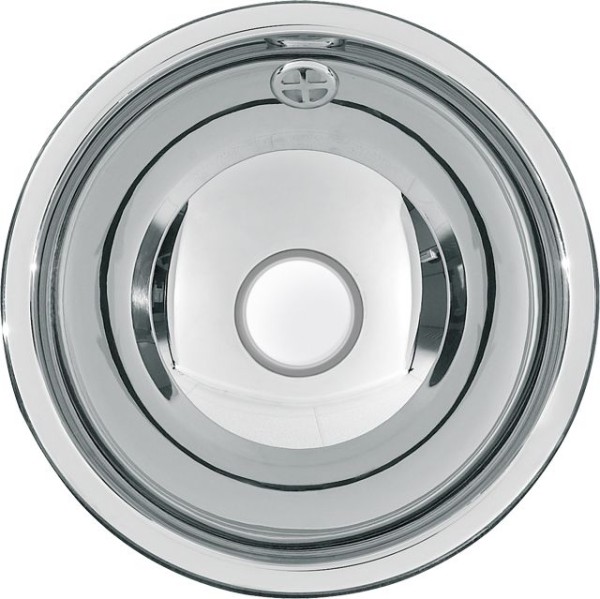 KWC Aquarotter Rundbecken, RONDO, Edelstahl, 295x119 mm, Überlauf, seidenmatt, 2000056336