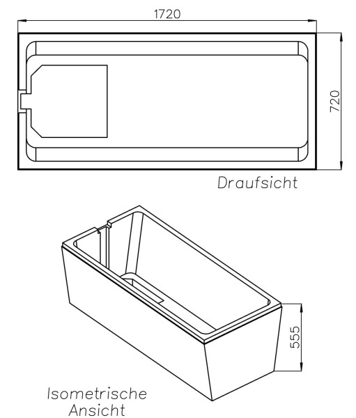 Neuesbad Wannenträger für Kaldewei Saniform Plus/Star Nr.374/338 175x75 (2s)