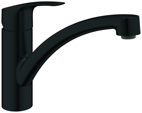 GROHE Küchenarmatur Eurosmart 33281_3 flacher Auslauf matt black, 332812433
