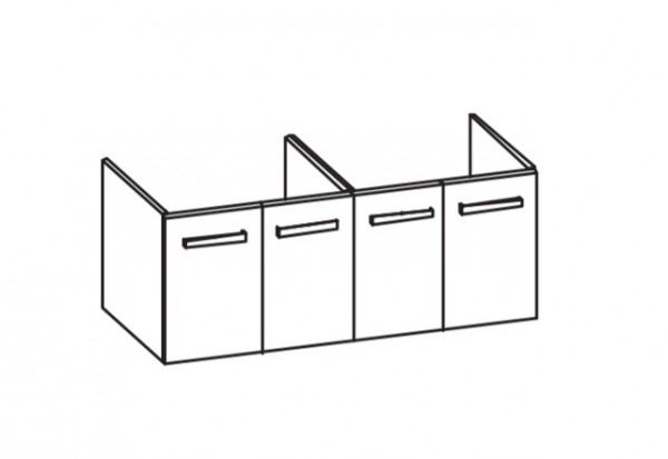 Artiqua 412 Waschtischunterschrank für Connect Air E0272, Oxid Dunkelgrau quer, 412-WU4T-I64-7184-72