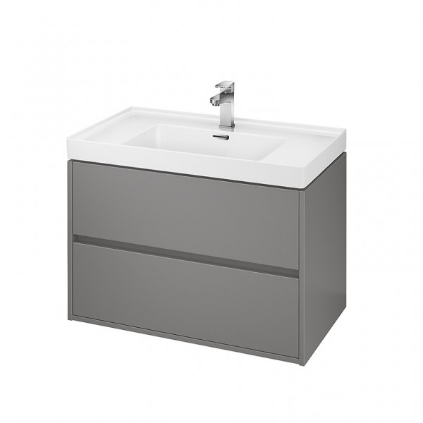 Neuesbad Serie 300 Waschtischunterschrank, B:794, T:447, H:533mm, Grau matt