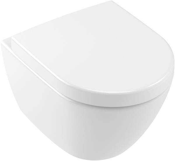 Villeroy & Boch Tiefspül-WC spülrandlos Compact Subway 2.0, DirectFlush weiss CeramicPlus