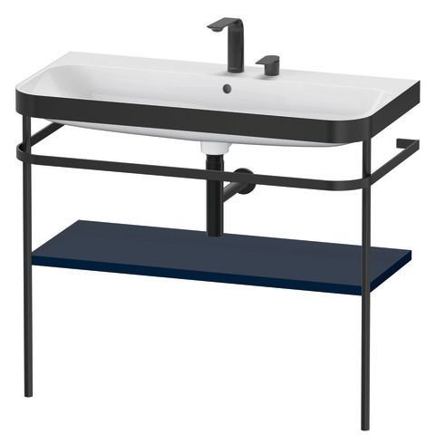 Duravit Happy D.2 Plus c-bonded Set mit Metallkonsole Nachtblau Seidenmatt 975x490x850 mm - HP4738E9