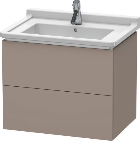 Duravit L-Cube Waschtischunterbau wandhängend Basalt Matt 670x469x558 mm - LC6264043430E00