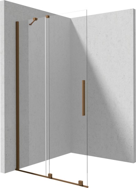 Neuesbad Schiebe Walk-In, Bronze gebürstet, 120x195 cm