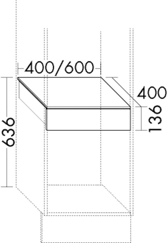 Burgbad Innnenschubkasten rc40 System PG2 136x400x400 Eiche Natur, ACGV040LF4100 ACGV040LF4100