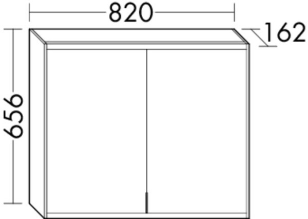 Burgbad Spiegelschrank YSO PG2 HGL 656x820x162 Eiche Authentic, SPSB080F2184