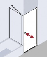 Preview: Kermi Pendeltür Raya 1WL Preview: Kermi Pendeltür Raya 1WL 1030x2000, silber hochglanz, ESG klar, RA1WL10320VAK