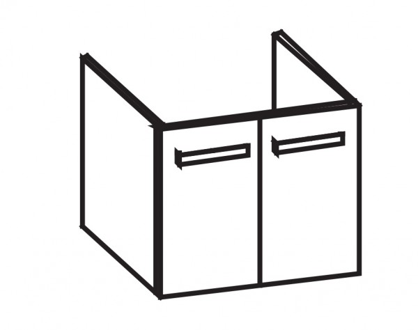 Artiqua 413 Waschtischunterschrank für Preciosa II 123260, 123261, 123262 Weiß Matt Select, 413-WU2T