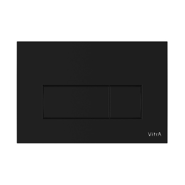 VitrA Root Square WC-Betätigungsplatte für 2?Mengen?Spülung Schwarz Hochglanz,740-2350