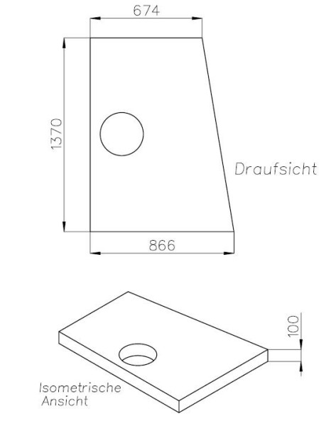 Neuesbad Wannenträger für Hoesch Muna 1400x900 Ausf. links