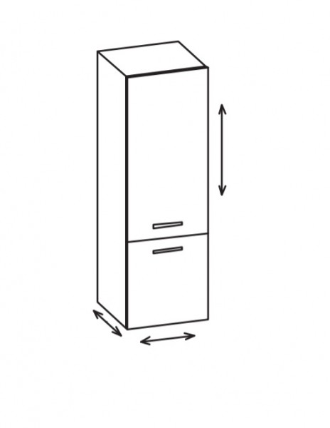 Artiqua 400 Variabler Midischrank, Sangallo Grau quer, 400-MVT-1-44-R-7154-432
