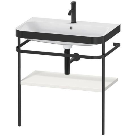 Duravit Happy D.2 Plus c-bonded Set mit Metallkonsole Nordic Weiß Seidenmatt 775x490x850 mm - HP4737