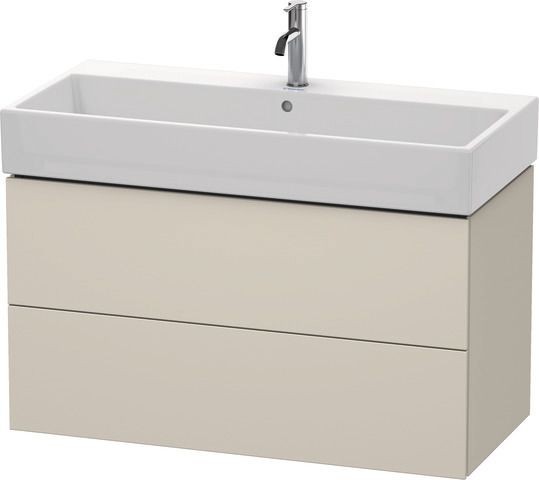 Duravit L-Cube Waschtischunterbau wandhängend Taupe Supermatt 984x459x544 mm - LC627808383