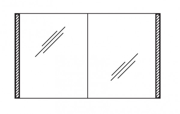 Pelipal Serie 25 Pelipal Spiegelschrank S25-SPS20-ZA, B:1200, H:703, T:170mm