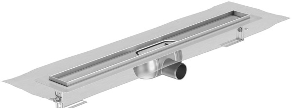 ACO ShowerDrain C, Rinnenkörper, 98,5 cm, Einbauhöhe Oberkante Estrich: 8 – 12,8 cm, ohne Aufkantung