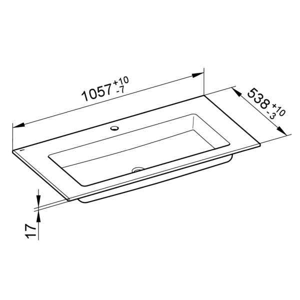 Keuco Keramik-WT Royal 60 32150, für 1-Loch Armaturen, weiß, 32150311001