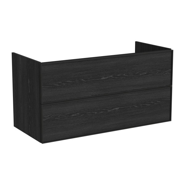 VitrA New Metropole Edge Waschtischunterschrank mit 2 Vollauszügen 118 x 52 x 60 cm Schwarz,67394