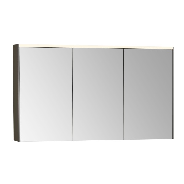 VitrA Prime LED-Spiegelschrank 122 x 16 x 70 cm (BxTxH) 2 Türen Korpus-Farbe Chrom gebürstet,67009
