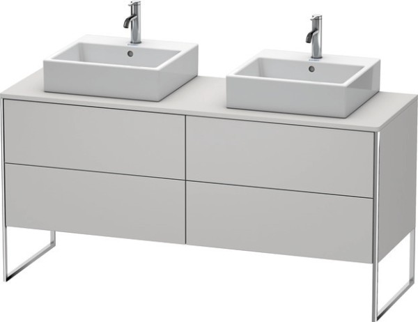 Duravit XSquare Konsolenwaschtischunterbau bodenstehend Nordic Weiß Seidenmatt 1600x548x778 mm - XS4