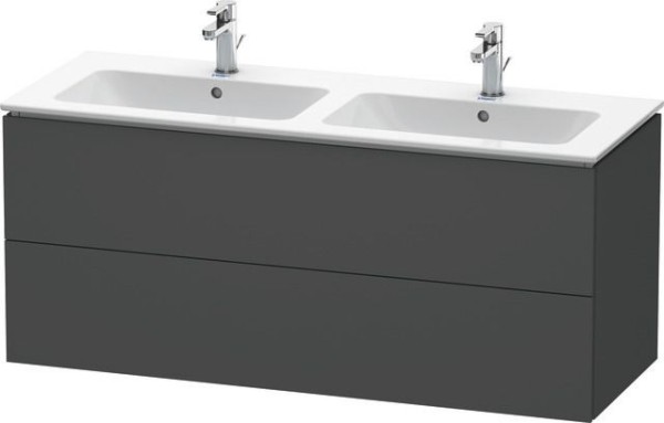 Duravit L-Cube Waschtischunterbau wandhängend Graphit Matt 1290x481x550 mm - LC625804949