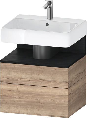 Duravit Qatego Waschtischunterbau wandhängend Eiche Marmoriert Matt 590x470x590 mm - QA4393016550010