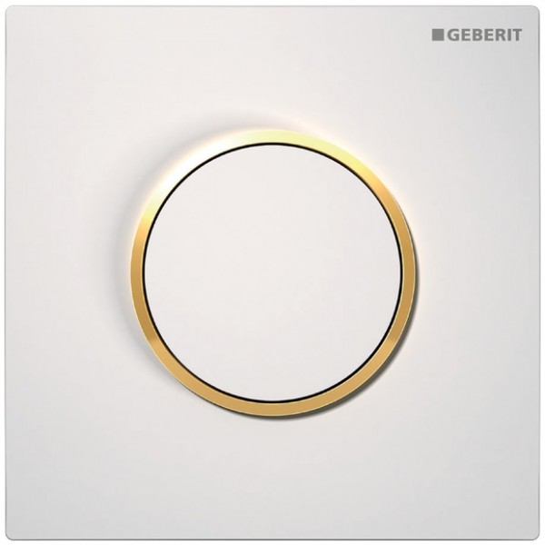 Geberit HyTouch Urinal-Handauslösung weiß/gold Kunststoff Sigma10 pneumatisch