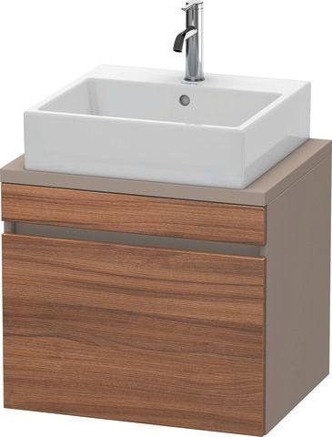 Duravit DuraStyle Konsolenwaschtischunterbau wandhängend Nussbaum & Basalt Matt 600x478x512 mm - DS5