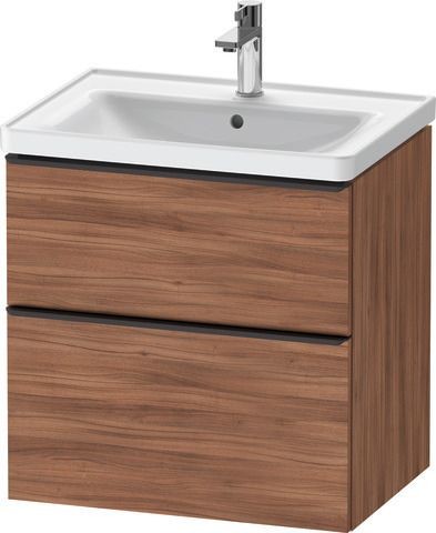 Duravit D-Neo Waschtischunterbau wandhängend Nussbaum Matt 634x452x625 mm - DE43540BD790000