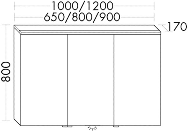 Burgbad Spiegelschrank Euro 800x1000x170 Marone Dekor Trüffel, SPGT100F3867