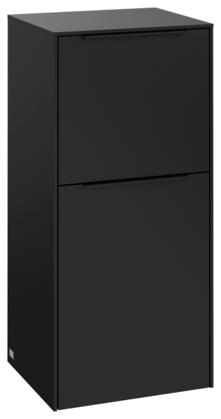 Villeroy & Boch Subway 3.0 Seitenschrank, 1 Auszug, 1 Tür, 400 x 860 x 346,5 mm, Volcano Black / Vol