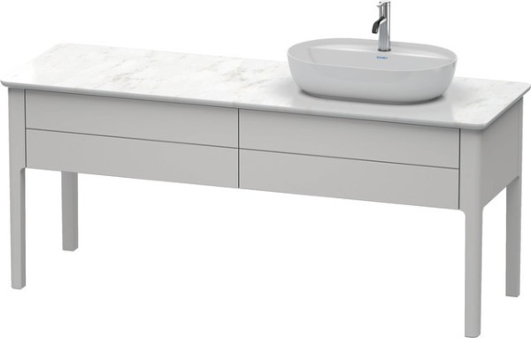 Duravit Luv Konsolenwaschtischunterbau bodenstehend Nordic Weiß Seidenmatt 1733x570x743 mm - LU9563R