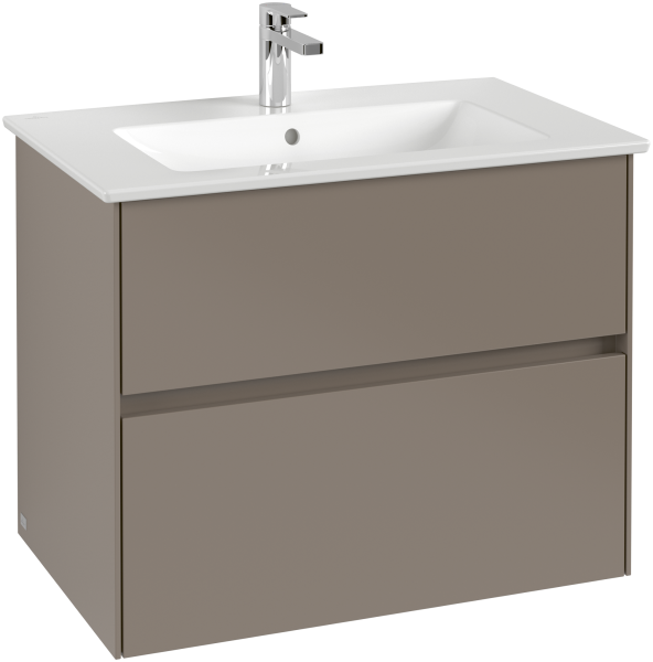 Villeroy & Boch Waschtischunterschrank Collaro 761x610x480mm 2 Ausz. Waschbecken mittig Taupe