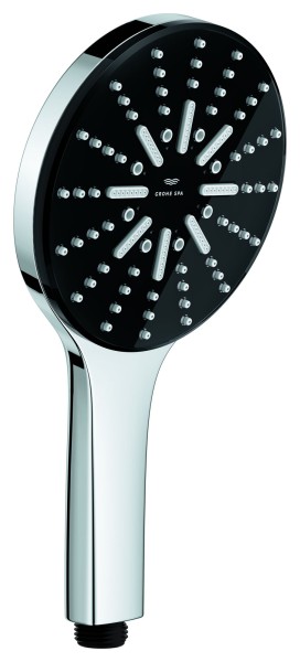 Grohe Handbrause Rainshower Aqua 101676 3 Strahlarten 8.4 l/min schwarz/chrom, 101676KI00