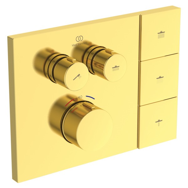 Ideal Standard Brausetherm. Unterputz CTherm Navigo Solos Brushed Gold, A7894A2