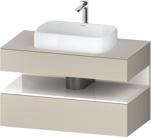 Duravit Qatego Konsolenwaschtischunterbau wandhängend Taupe Supermatt 1000x550x600 mm - QA4731022830