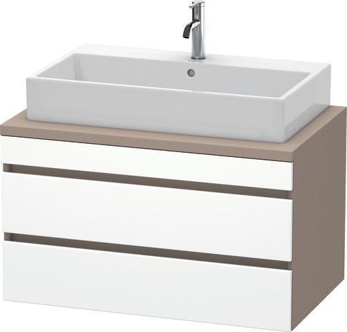 Duravit DuraStyle Konsolenwaschtischunterbau wandhängend Weiß & Basalt Matt 900x548x512 mm - DS53180