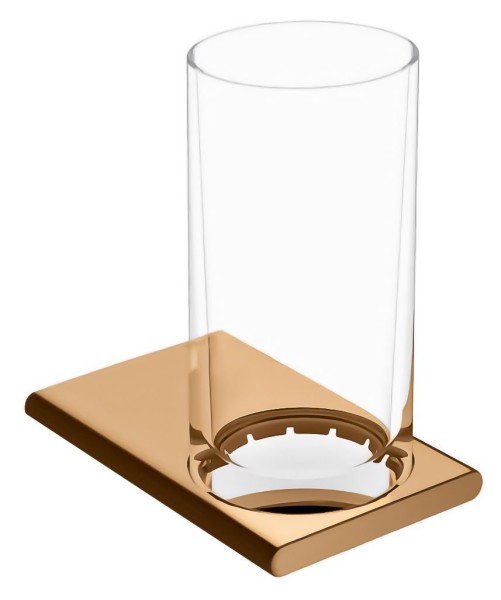 Keuco Glashalter Edition 400 11550, kpl.mit Echtkristall-Glas, Bronze gebürstet, 11550039000
