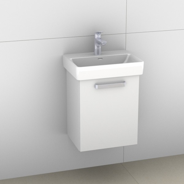 Artiqua 415 Waschtischunterschrank für Pro S 815961, Weiß Glanz, 415-WUT-L50-L-7050-68