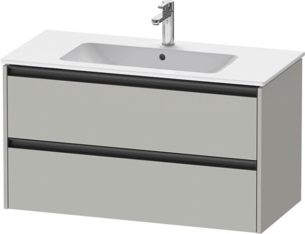 Duravit Ketho.2 Waschtischunterbau wandhängend Betongrau Matt 1010x480x550 mm - K25264007070000
